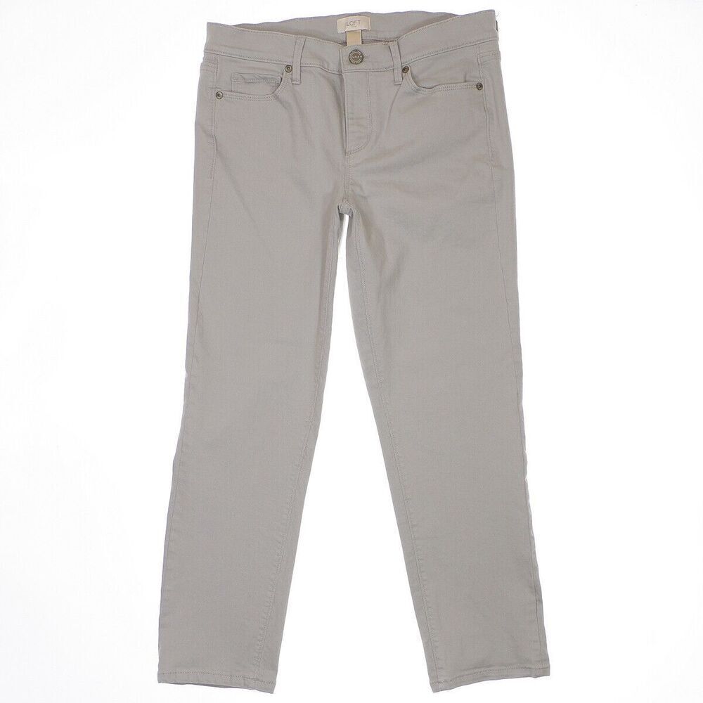 Loft Jeans Womens Size 4 Run Big Modern Denim Crop Gray Mid Rise Stretch 31 x 26